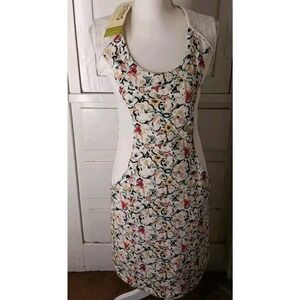 NEW Ethos Paris PAVLINA Organic Cotton Dress Floral Gardenia Size Small NWT